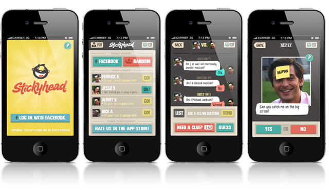 StickyHead screens